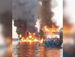 Tiga ABK alami luka bakar akibat tugboat terbakar di Barsel