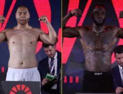 Prosesi Timbang Badan, Zhang Zhilei Lebih Berat 68,2 pound ketimbang Deontay Wilder