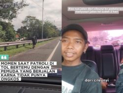 Pilu! Tak Punya Ongkos untuk Pulang, Pria Ini Nekat Jalan Kaki di Tol Cileunyi-Padalarang