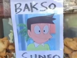 Viral! Penjual Bakso Mirip Suneo, Karakter di Kartun Doraemon